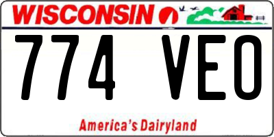 WI license plate 774VEO