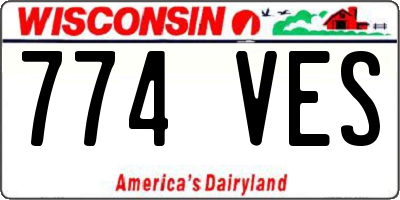 WI license plate 774VES