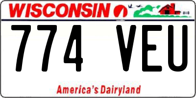 WI license plate 774VEU