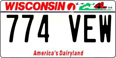 WI license plate 774VEW