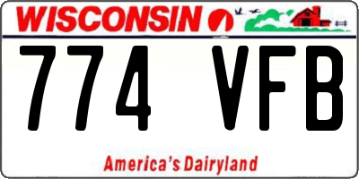 WI license plate 774VFB