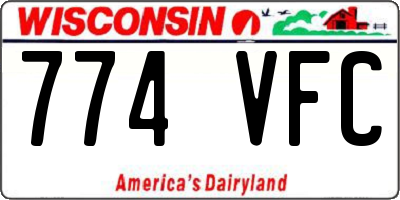 WI license plate 774VFC