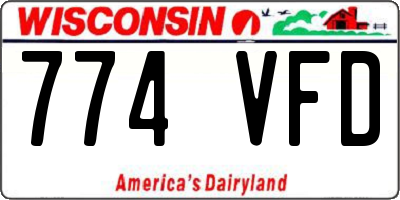 WI license plate 774VFD