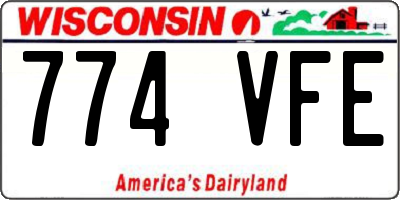 WI license plate 774VFE
