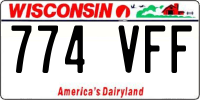 WI license plate 774VFF