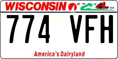 WI license plate 774VFH