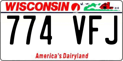 WI license plate 774VFJ
