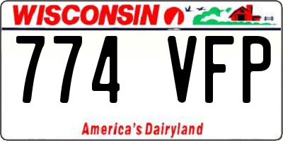 WI license plate 774VFP