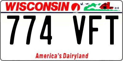 WI license plate 774VFT