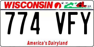 WI license plate 774VFY