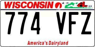 WI license plate 774VFZ