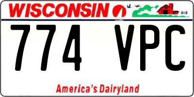 WI license plate 774VPC