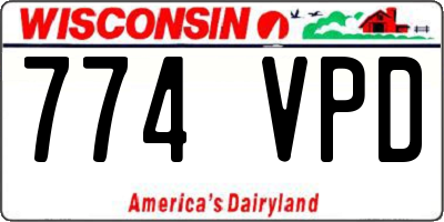 WI license plate 774VPD