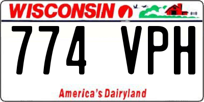 WI license plate 774VPH