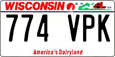 WI license plate 774VPK
