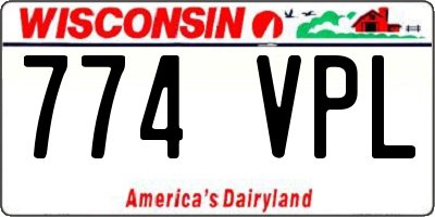 WI license plate 774VPL