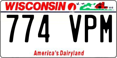 WI license plate 774VPM