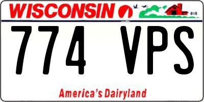 WI license plate 774VPS