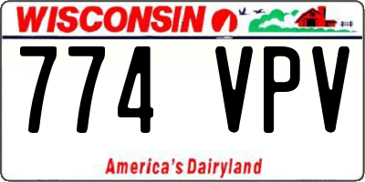 WI license plate 774VPV