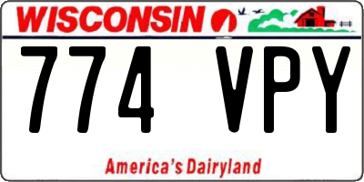 WI license plate 774VPY