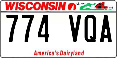 WI license plate 774VQA