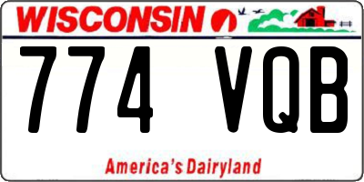 WI license plate 774VQB