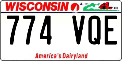 WI license plate 774VQE