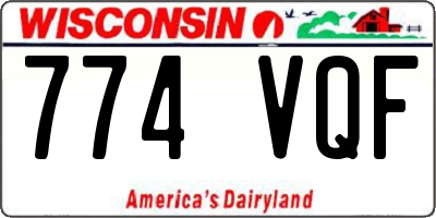WI license plate 774VQF