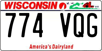WI license plate 774VQG