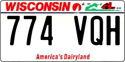 WI license plate 774VQH