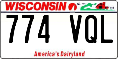 WI license plate 774VQL
