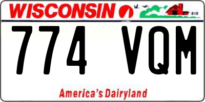 WI license plate 774VQM