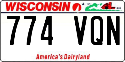 WI license plate 774VQN