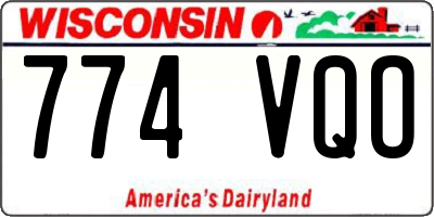 WI license plate 774VQO