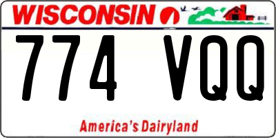 WI license plate 774VQQ