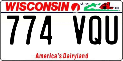 WI license plate 774VQU