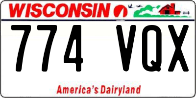 WI license plate 774VQX