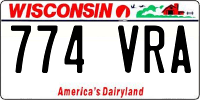 WI license plate 774VRA