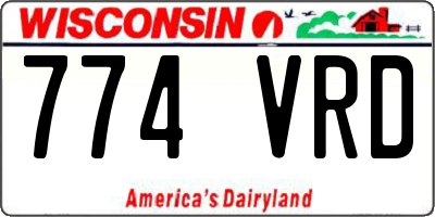WI license plate 774VRD