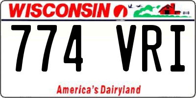 WI license plate 774VRI