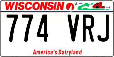 WI license plate 774VRJ