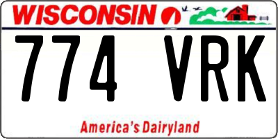 WI license plate 774VRK