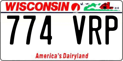 WI license plate 774VRP