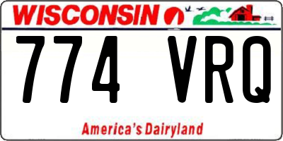 WI license plate 774VRQ
