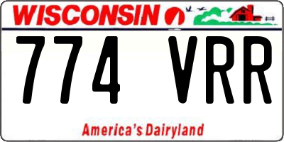 WI license plate 774VRR
