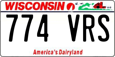 WI license plate 774VRS