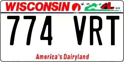 WI license plate 774VRT