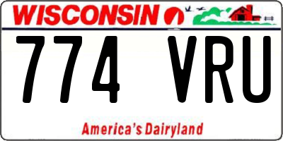 WI license plate 774VRU