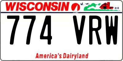 WI license plate 774VRW