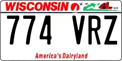 WI license plate 774VRZ